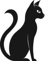 chat silhouette nettoyer et élégant conception vecteur