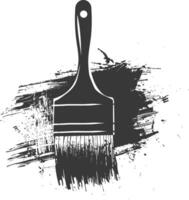 silhouette brosse pour La peinture des murs noir Couleur seulement vecteur