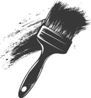 silhouette brosse pour La peinture des murs noir Couleur seulement vecteur