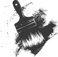 silhouette brosse pour La peinture des murs noir Couleur seulement vecteur