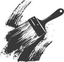 silhouette brosse pour La peinture des murs noir Couleur seulement vecteur