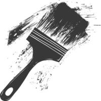 silhouette brosse pour La peinture des murs noir Couleur seulement vecteur