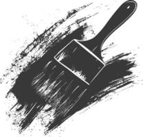 silhouette brosse pour La peinture des murs noir Couleur seulement vecteur