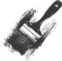 silhouette brosse pour La peinture des murs noir Couleur seulement vecteur