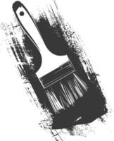 silhouette brosse pour La peinture des murs noir Couleur seulement vecteur