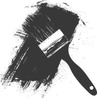 silhouette brosse pour La peinture des murs noir Couleur seulement vecteur