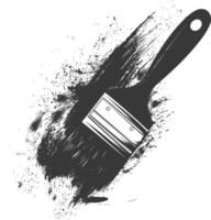 silhouette brosse pour La peinture des murs noir Couleur seulement vecteur