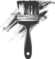 silhouette brosse pour La peinture des murs noir Couleur seulement vecteur