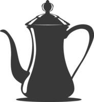 silhouette café pot noir Couleur seulement vecteur