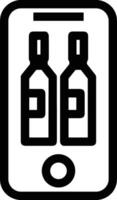 bouteille boisson icône symbole image. illustration de le boisson l'eau bouteille verre conception image vecteur