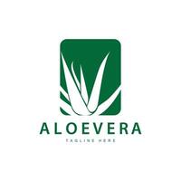 aloès Vera logo cosmétique conception Facile vert plante santé symbole illustration vecteur