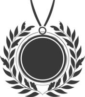 silhouette médaille prix noir Couleur seulement vecteur