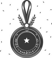 silhouette médaille prix noir Couleur seulement vecteur