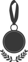 silhouette médaille prix noir Couleur seulement vecteur