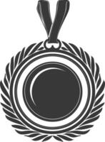 silhouette médaille prix noir Couleur seulement vecteur