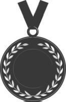 silhouette médaille prix noir Couleur seulement vecteur