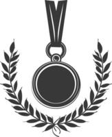 silhouette médaille prix noir Couleur seulement vecteur