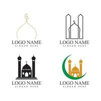 modèle de conception mosquée icône vector illustration