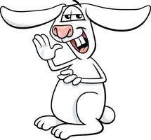 dessin animé élaguer oreille lapin bande dessinée animal personnage vecteur