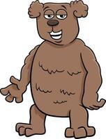 dessin animé ours brun personnage animal comique vecteur