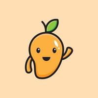 illustration de mangue mignonne vecteur