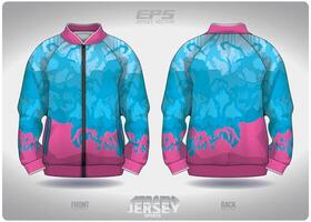 eps Jersey des sports chemise .rose bleu fissure modèle conception, illustration, textile Contexte pour des sports longue manche chandail vecteur