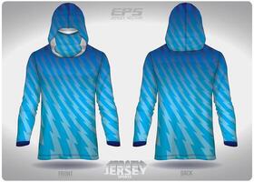 eps Jersey des sports chemise .lumière bleu spirale foudre modèle conception, illustration, textile Contexte pour des sports longue manche sweat à capuche vecteur