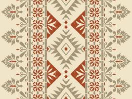 abstrait traditionnel griffonner style main tiré ikat sans couture modèle branché mode couleurs parfait pour partout en tissu impression ou mur papier damassé ethnique concept brillant Orange blanc tons vecteur