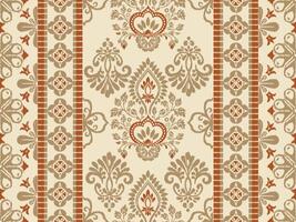 abstrait traditionnel griffonner style main tiré ikat sans couture modèle branché mode couleurs parfait pour partout en tissu impression ou mur papier damassé ethnique concept brillant Orange blanc tons vecteur