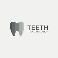 Facile plat dentaire se soucier les dents logo conception minimal illustration vecteur