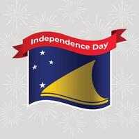 tokélaou ondulé drapeau indépendance journée bannière Contexte vecteur