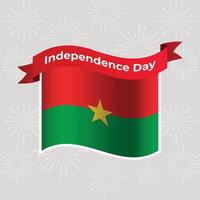 burkina faso ondulé drapeau indépendance journée bannière Contexte vecteur