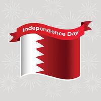 Bahreïn ondulé drapeau indépendance journée bannière Contexte vecteur