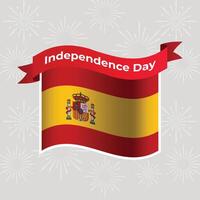 Espagne ondulé drapeau indépendance journée bannière Contexte vecteur