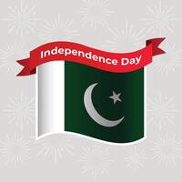 Pakistan ondulé drapeau indépendance journée bannière Contexte vecteur