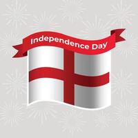 Angleterre ondulé drapeau indépendance journée bannière Contexte vecteur