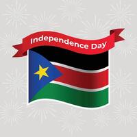Sud Soudan ondulé drapeau indépendance journée bannière Contexte vecteur