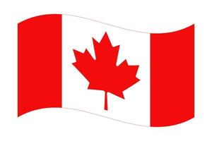ondulé drapeau de Canada, isolé sur transparent Contexte vecteur