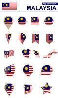 Malaisie drapeau collection. gros ensemble pour conception. vecteur