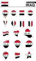 Irak drapeau collection. gros ensemble pour conception. vecteur