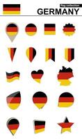 Allemagne drapeau collection. gros ensemble pour conception. vecteur