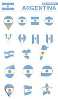 Argentine drapeau collection. gros ensemble pour conception. vecteur