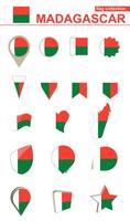 Madagascar drapeau collection. gros ensemble pour conception. vecteur