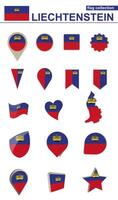 Liechtenstein drapeau collection. gros ensemble pour conception. vecteur