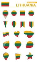 Lituanie drapeau collection. gros ensemble pour conception. vecteur