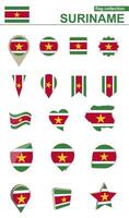 suriname drapeau collection. gros ensemble pour conception. vecteur