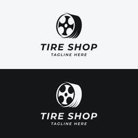 pneu ou roue logo modèle conception avec Créatif idées. logo pour pneu magasins, ateliers et entreprises. vecteur