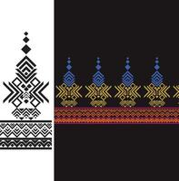 élégant textile frontière avec floral motif.vintage textile frontière pour classique dessins.colorés textile frontière avec géométrique motifs vecteur