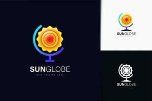 création de logo de globe solaire avec dégradé vecteur