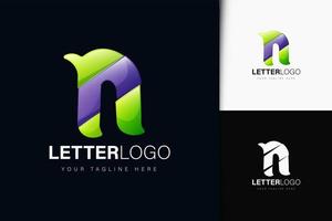 création de logo lettre n avec dégradé vecteur